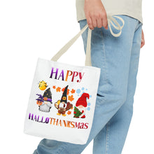 Load image into Gallery viewer, Holiday Gnome Tote Bag-Happy Hallothanksmas
