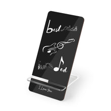 Load image into Gallery viewer, &quot;Best Dad&quot; with Guitar &amp; Musical Notes...Mobile Display Stand for Smartphones
