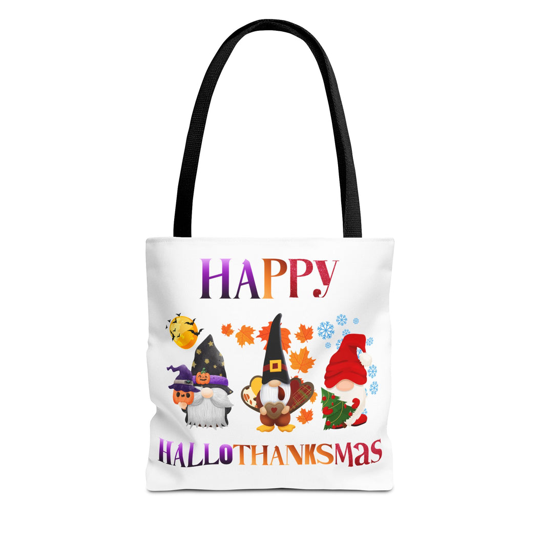 Holiday Gnome Tote Bag-Happy Hallothanksmas