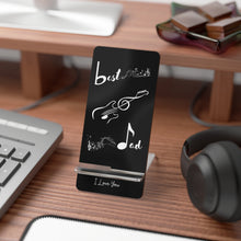 Load image into Gallery viewer, &quot;Best Dad&quot; with Guitar &amp; Musical Notes...Mobile Display Stand for Smartphones
