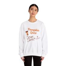 Load image into Gallery viewer, Pumpkin Spice &amp; Jesus Christ Faith Fall Sweatshirt
