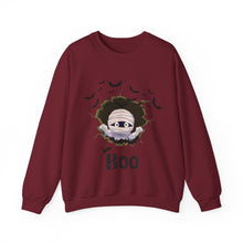 Load image into Gallery viewer, Halloween Boo! Mummy, Spiders, and Bats Sweatshirt
