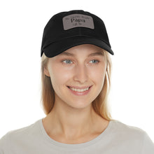 Load image into Gallery viewer, Papa Hat with Leather Patch (Black/Grey))
