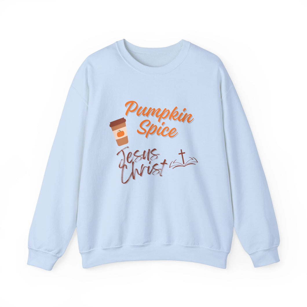 Pumpkin Spice & Jesus Christ Faith Fall Sweatshirt