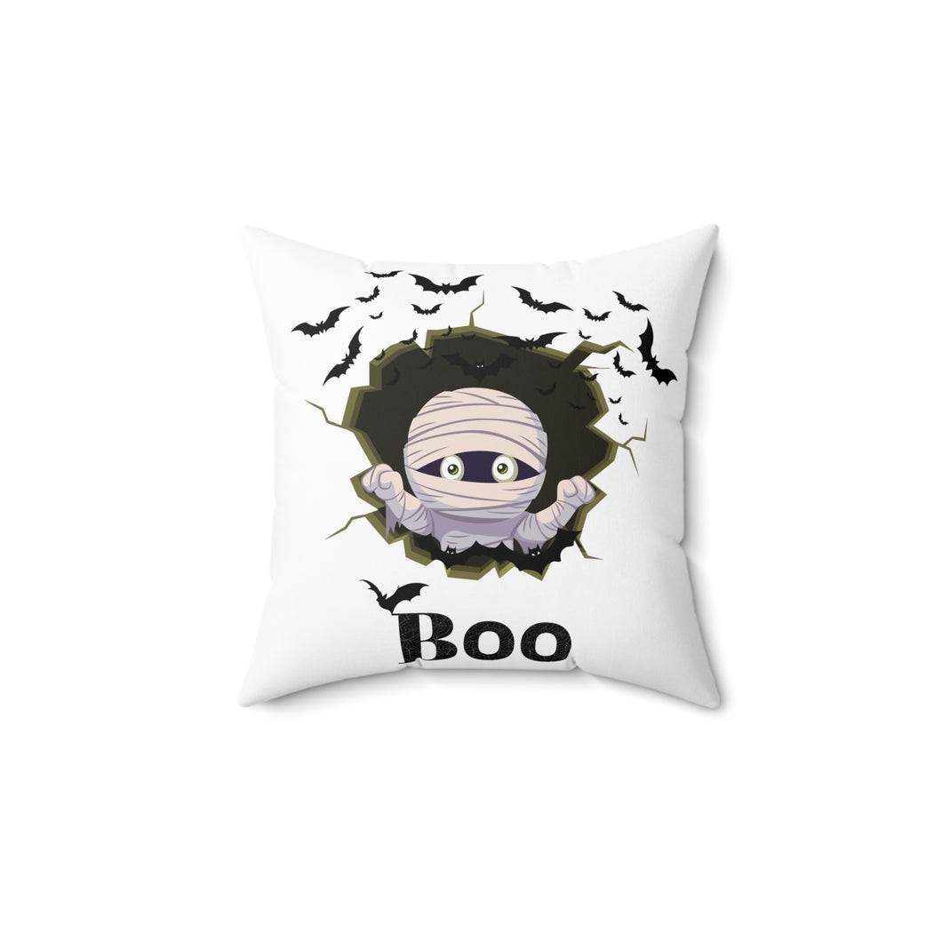 Square Pillow - Boo! Halloween Mummy