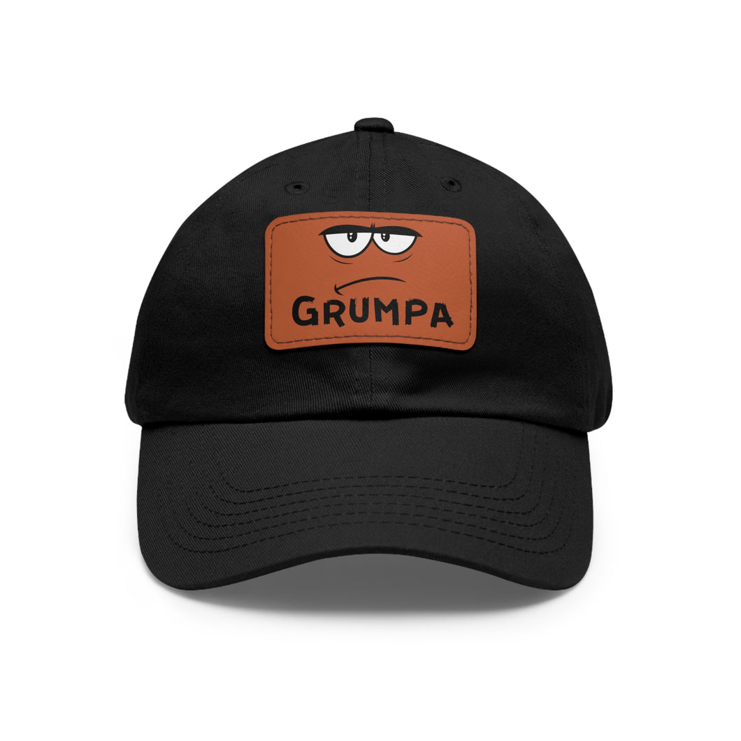 Grumpy Grandpa Hat with Leather Patch