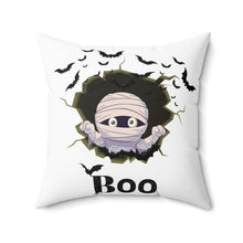 Load image into Gallery viewer, Square Pillow - Boo! Halloween Mummy
