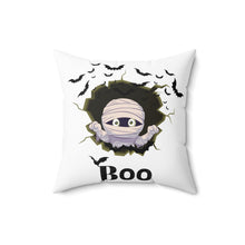 Load image into Gallery viewer, Square Pillow - Boo! Halloween Mummy
