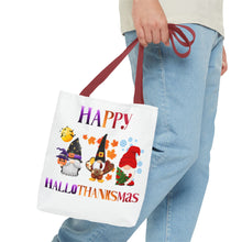 Load image into Gallery viewer, Holiday Gnome Tote Bag-Happy Hallothanksmas
