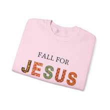 Load image into Gallery viewer, &quot;Fall For Jesus&quot; Sweatshirt with Sleeve Bible Verse
