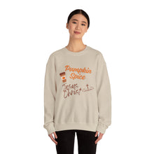 Load image into Gallery viewer, Pumpkin Spice &amp; Jesus Christ Faith Fall Sweatshirt
