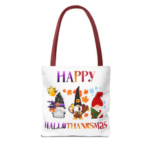 Load image into Gallery viewer, Holiday Gnome Tote Bag-Happy Hallothanksmas
