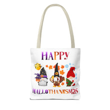 Load image into Gallery viewer, Holiday Gnome Tote Bag-Happy Hallothanksmas
