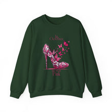 Load image into Gallery viewer, Butterfly High Heel-Breast Cancer Awareness Sweatshirt
