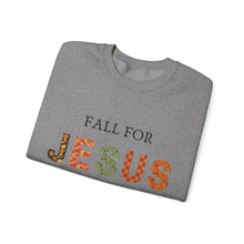 Load image into Gallery viewer, &quot;Fall For Jesus&quot; Sweatshirt with Sleeve Bible Verse
