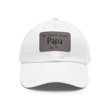 Load image into Gallery viewer, Papa Hat with Leather Patch (Rectangle)
