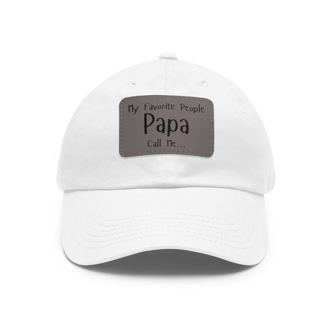 Papa Hat with Leather Patch (Rectangle)