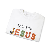 Load image into Gallery viewer, &quot;Fall For Jesus&quot; Sweatshirt with Sleeve Bible Verse
