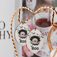 Load image into Gallery viewer, &quot;BOO&quot;- Wooden Earrings Pendant (Apricot Shape）
