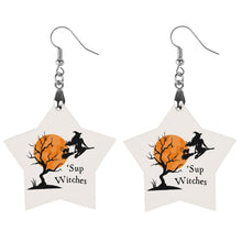 Load image into Gallery viewer, &quot;Sup Witches&quot;- Wooden Earrings Pendant (Star Shape)
