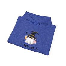 Load image into Gallery viewer, Boo-Jee and Cute Halloween Ghost Hooded Sweatshirt
