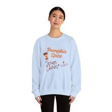 Load image into Gallery viewer, Pumpkin Spice &amp; Jesus Christ Faith Fall Sweatshirt
