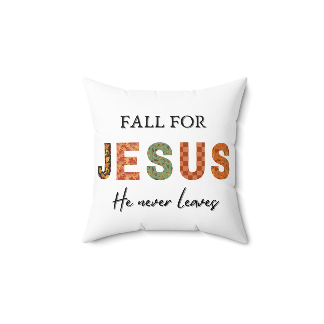 Fall for Jesus Decorative Square Pillow