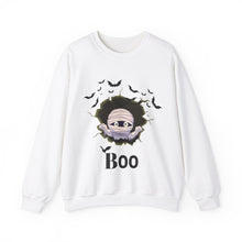 Load image into Gallery viewer, Halloween Boo! Mummy, Spiders, and Bats Sweatshirt
