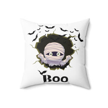 Load image into Gallery viewer, Square Pillow - Boo! Halloween Mummy
