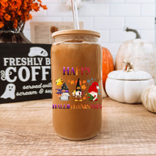 Load image into Gallery viewer, Happy Hallothanksmas Sipper Glass, 16oz
