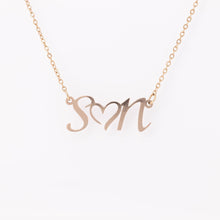 Load image into Gallery viewer, Double Initial Heart Necklace
