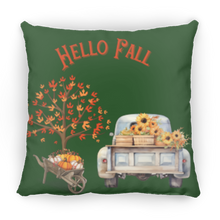 Load image into Gallery viewer, &quot;Hello Fall&quot; Medium Square Decorative Pillow
