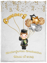 Load image into Gallery viewer, &quot;Kindergarten Graduation&quot; Cozy Plush Fleece Blanket - 30x40
