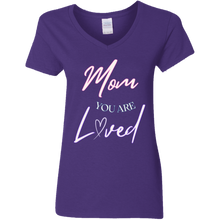 Load image into Gallery viewer, Mom You Are Loved V-Neck T-Shirt
