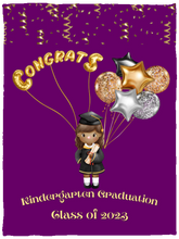 Load image into Gallery viewer, &quot;Kindergarten Graduation&quot; Cozy Plush Fleece Blanket - 30x40
