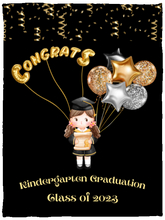 Load image into Gallery viewer, &quot;Kindergarten Graduation&quot; Cozy Plush Fleece Blanket - 30x40
