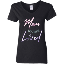 Load image into Gallery viewer, Mom You Are Loved V-Neck T-Shirt
