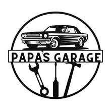 Load image into Gallery viewer, Papa&#39;s Garage Metal Art
