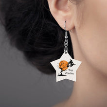 Load image into Gallery viewer, &quot;Sup Witches&quot;- Wooden Earrings Pendant (Star Shape)
