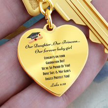 Load image into Gallery viewer, &quot;Our Daughter&quot; Graduation Engraved Keychain
