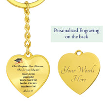 Load image into Gallery viewer, &quot;Our Daughter&quot; Graduation Engraved Keychain
