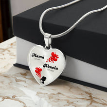 Load image into Gallery viewer, Mama-Est Abuela-Est Heart Necklace
