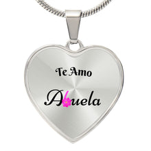 Load image into Gallery viewer, &quot;Te Amo Abuela&quot; Engraved Heart Necklace
