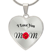 Load image into Gallery viewer, &quot;I Love You Mom&quot; Engraved Heart Necklace
