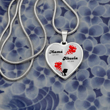 Load image into Gallery viewer, Mama-Est Abuela-Est Heart Necklace
