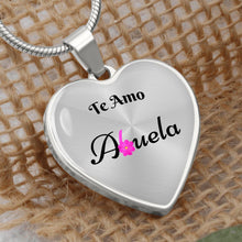 Load image into Gallery viewer, &quot;Te Amo Abuela&quot; Engraved Heart Necklace
