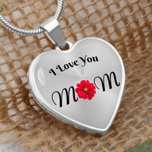 Load image into Gallery viewer, &quot;I Love You Mom&quot; Engraved Heart Necklace
