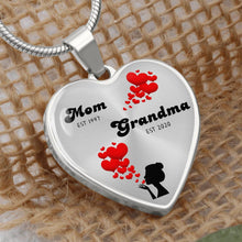 Load image into Gallery viewer, &quot;Mom-Est Grandma-Est&quot; Heart Necklace
