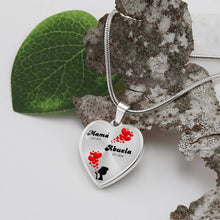 Load image into Gallery viewer, Mama-Est Abuela-Est Heart Necklace
