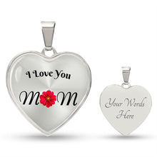 Load image into Gallery viewer, &quot;I Love You Mom&quot; Engraved Heart Necklace
